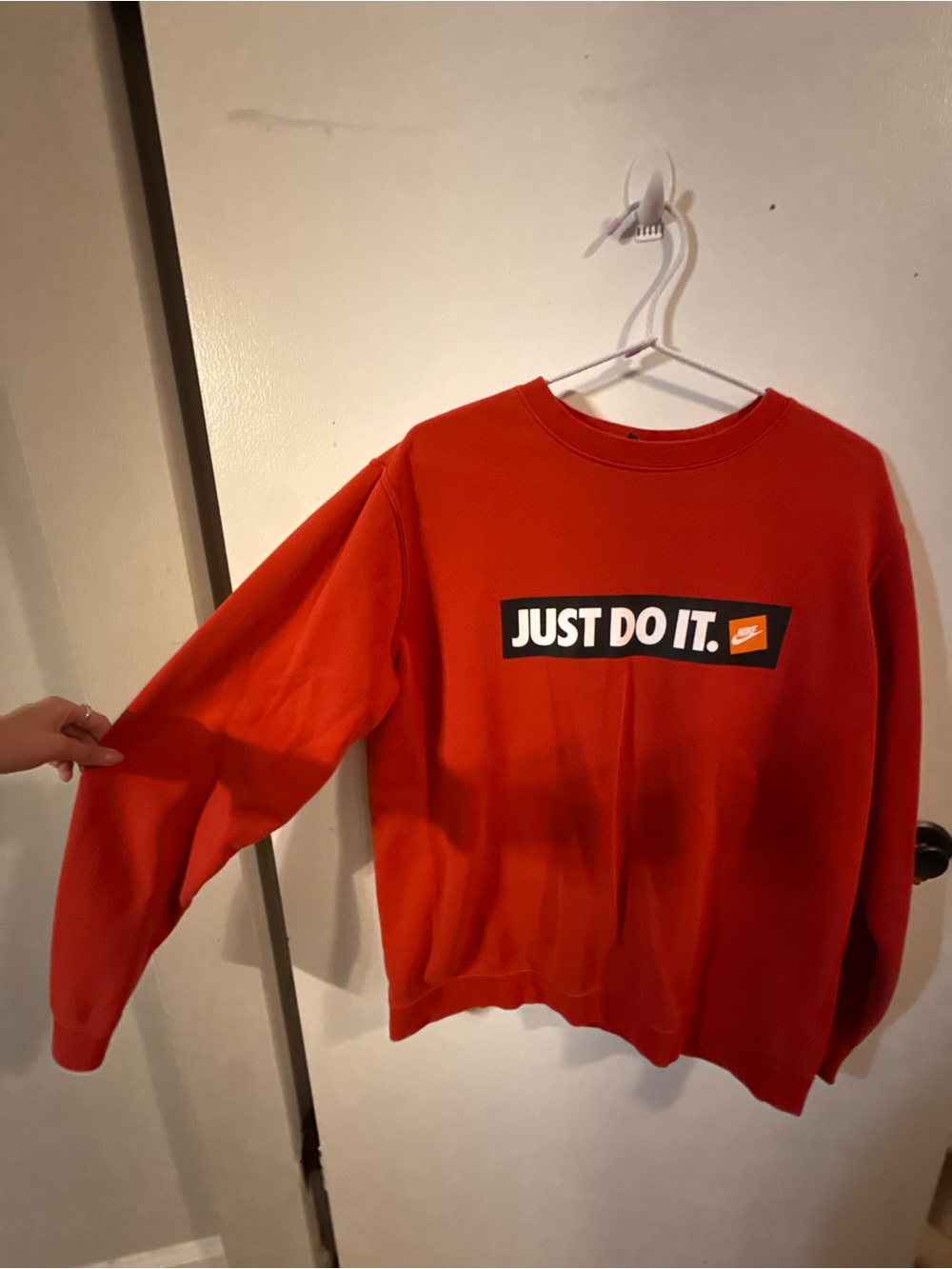Nike Red 'Just Do It.' Crewneck Sweatshirt